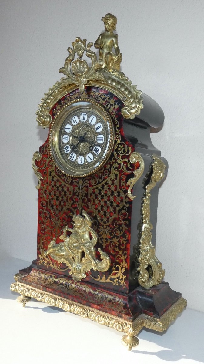 Napoleon III Marquetry Clock-photo-3