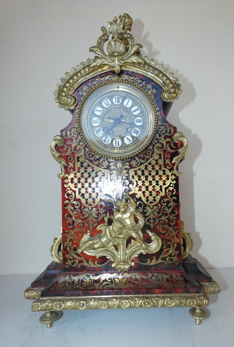 Pendule En Marqueterie Boulle Napoleon III