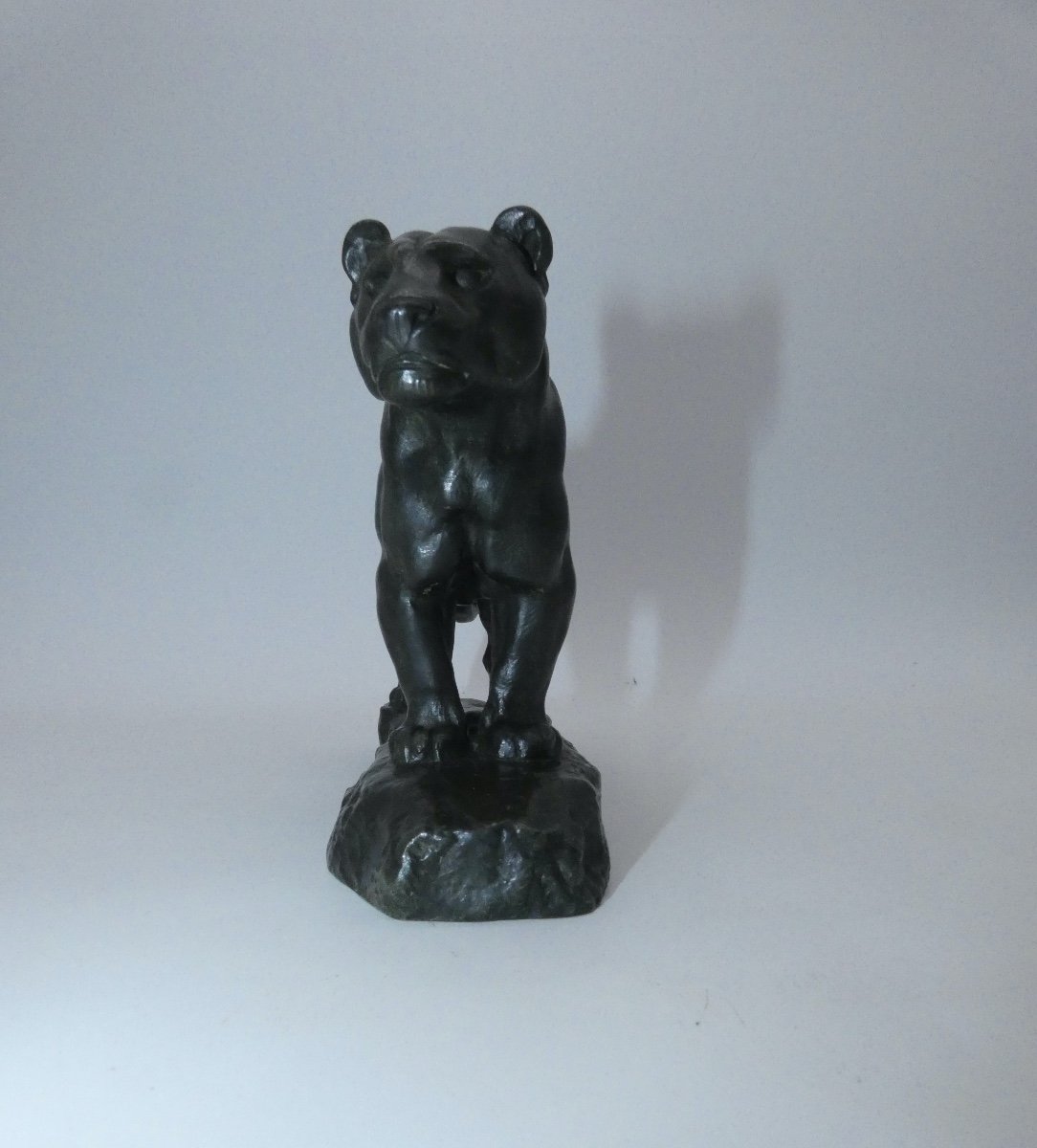 Bronze Sculpture Signed Barye Barbedienne The Jaguar-photo-3