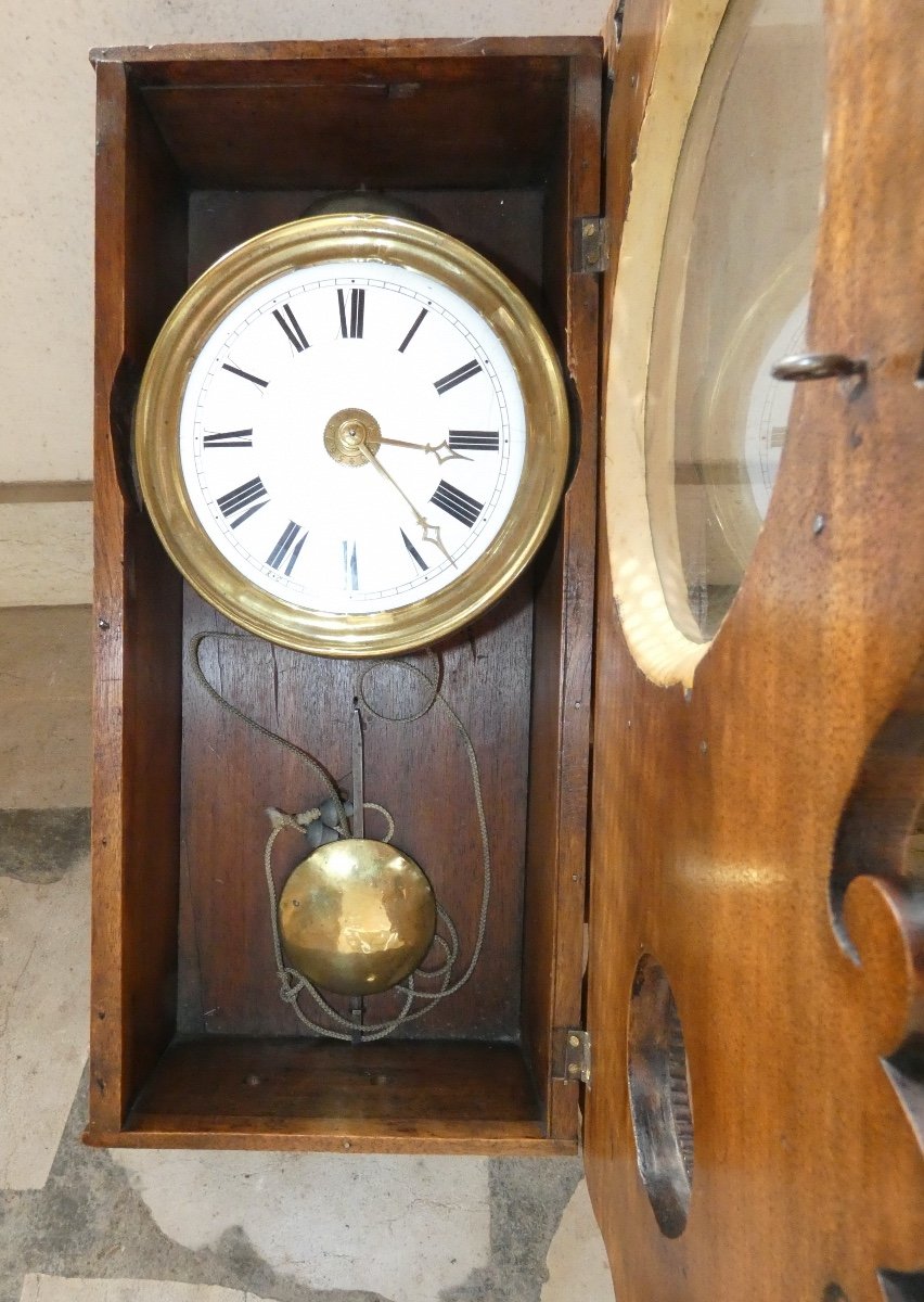 Pendule Horloge Comtoise Romanet Avec Sa Caisse -photo-4