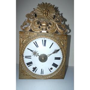 Pendule Horloge Comtoise Maxi Comtois De 33 Cm De Large