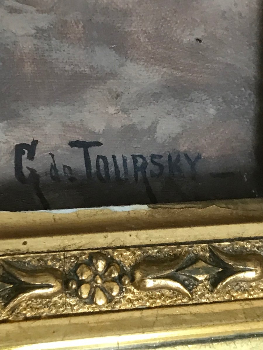 Joli Tableau Hst Gaspard De Toursky Orientaliste -photo-2