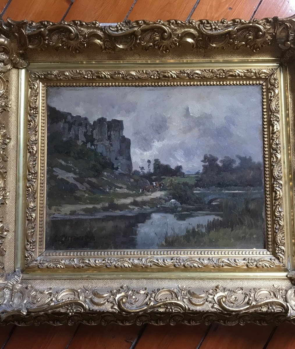 Oil On Panel Signed Clovis Terraire