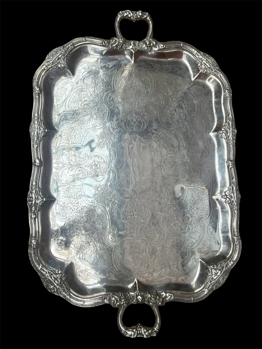 Louis XV Style Silver Metal Tray