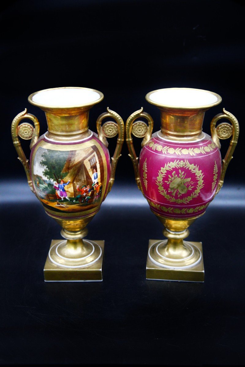 Paire De Vases Médecis - Époque Empire 