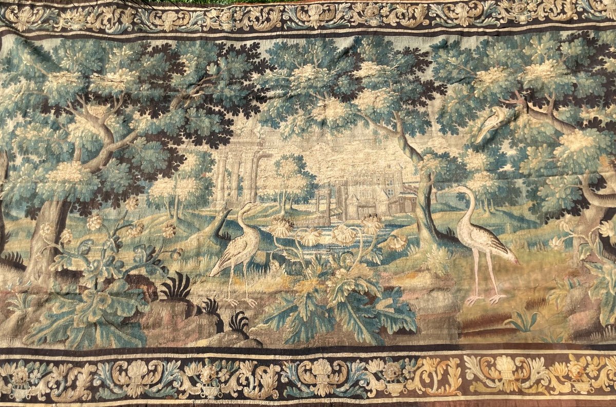 Grande Tapisserie Verdure Aubusson-photo-4