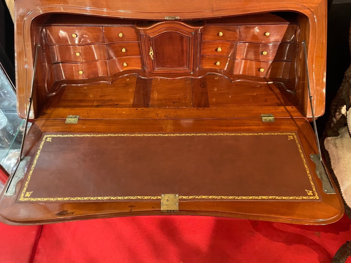 Commode Scriban Acajou Bordeaux XVIII -photo-3