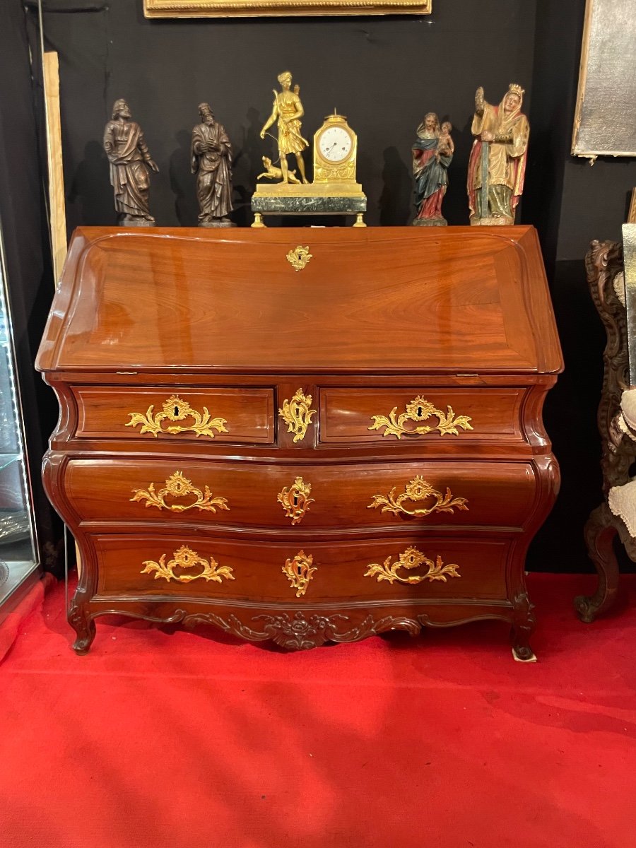 Commode Scriban Acajou Bordeaux XVIII -photo-1