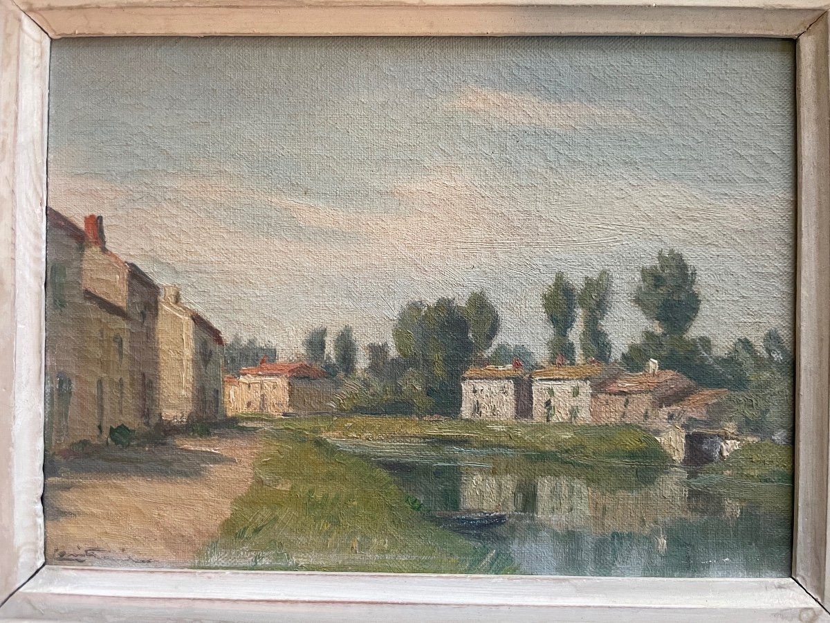 Louis Suire Le Marais Poitevin Huil Sur Toile