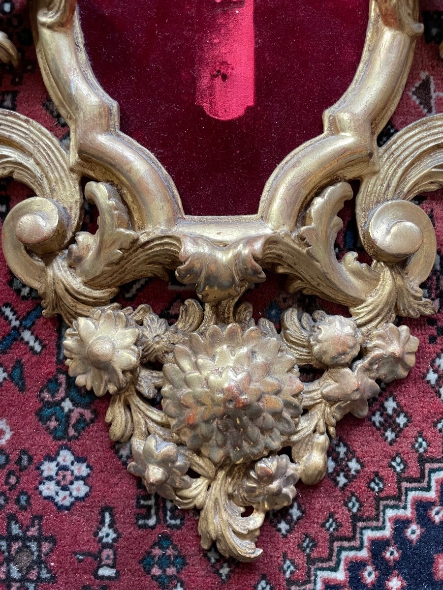 Venetian Frame Gilded Wood Rocaille -photo-2