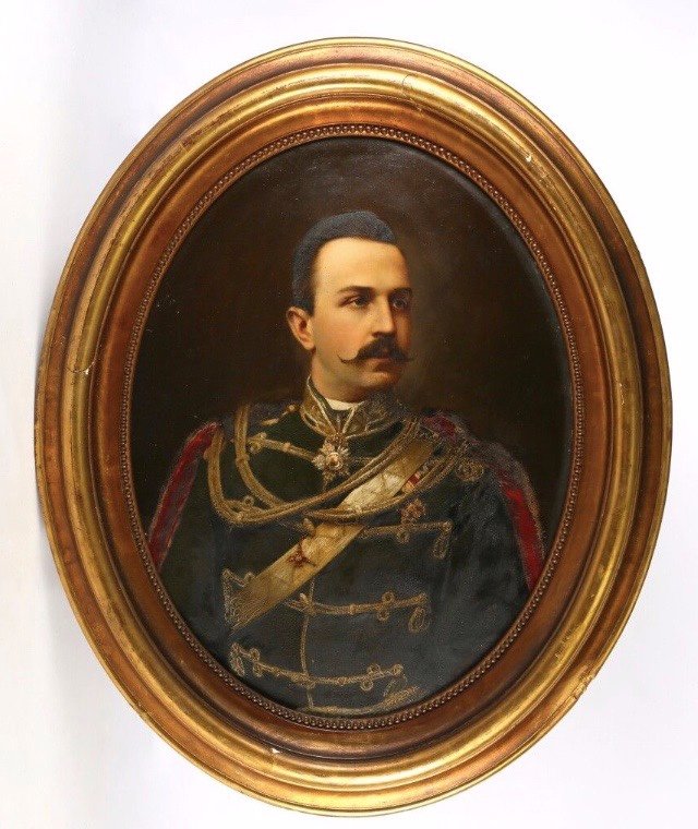 Mieczkowski Jan Photograhies Rehaussée portrait du grand duc Nicolas Nicolaievitch de Russie