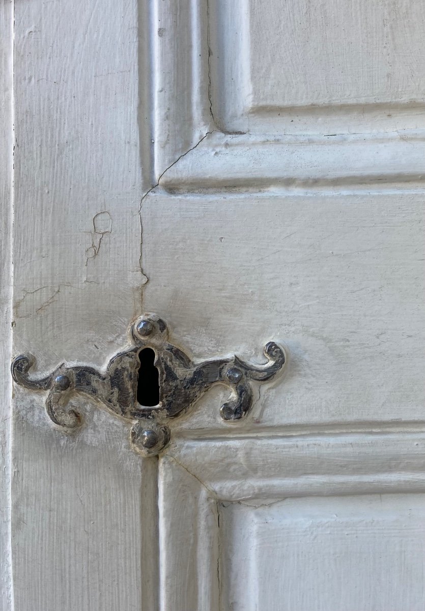 18th Century Communication Door With Its Fittings-photo-3