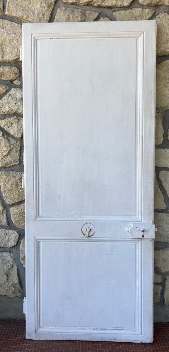 18th Century Communication Door With Its Fittings-photo-4