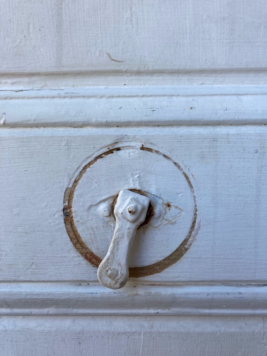 18th Century Communication Door With Its Fittings-photo-2