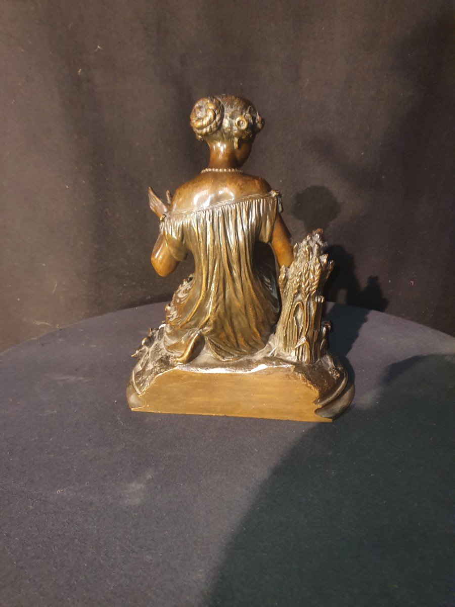 Sculpture Bronze Jeune Femme.-photo-2