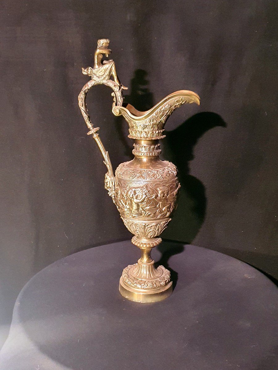 Bronze Ewer With Characters.-photo-4