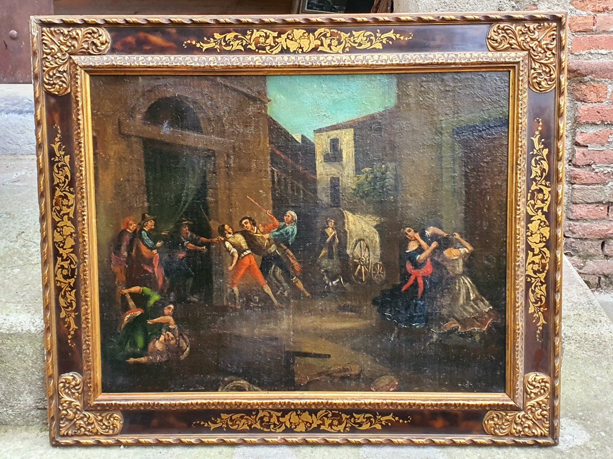 Tableau Scène D Auberge Italie, Espagne  Esprit F Goya.