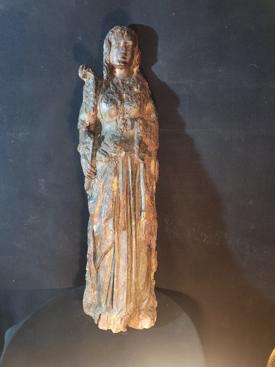 Sculpture Holy Martyr XV Century.-photo-3