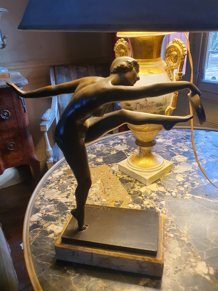 Art Deco Bronze Sculpture Dancer Anna Pavlova, Paul De Boulongne.-photo-3