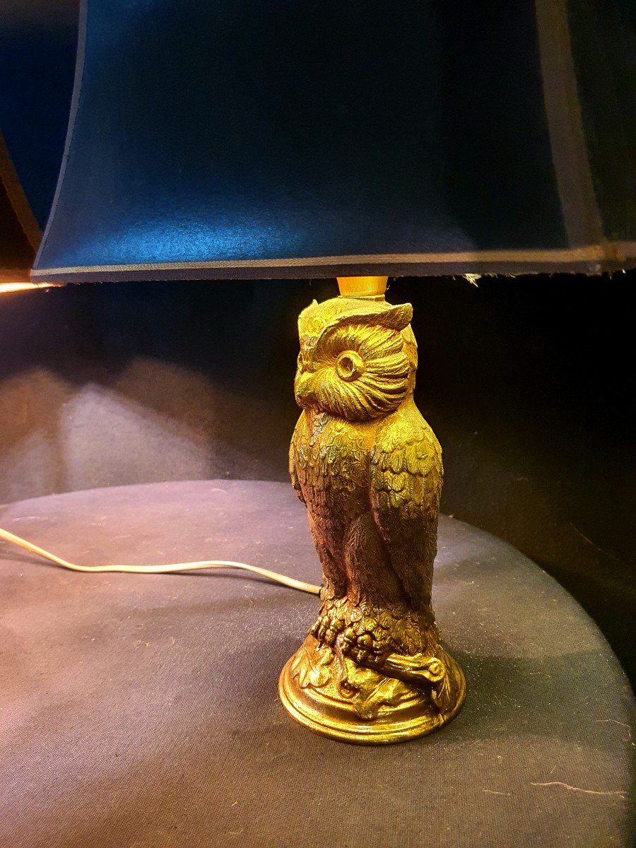 Pair Of Lamps Owls, Owls, Deknudt.-photo-4