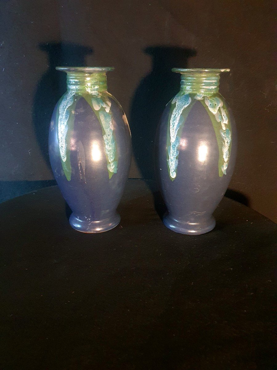 Paire De Vases Art Déco, 1930.