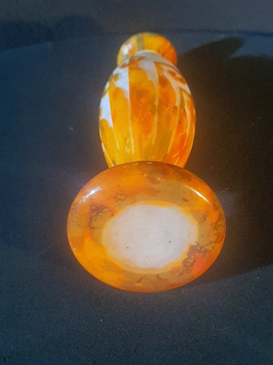 French Glass Vase, Charder, Art Deco.-photo-3