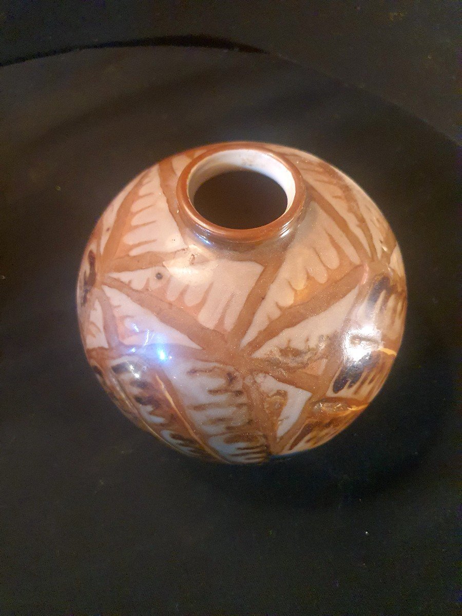 Camille Tharaud Art Deco Ball Vase.-photo-2