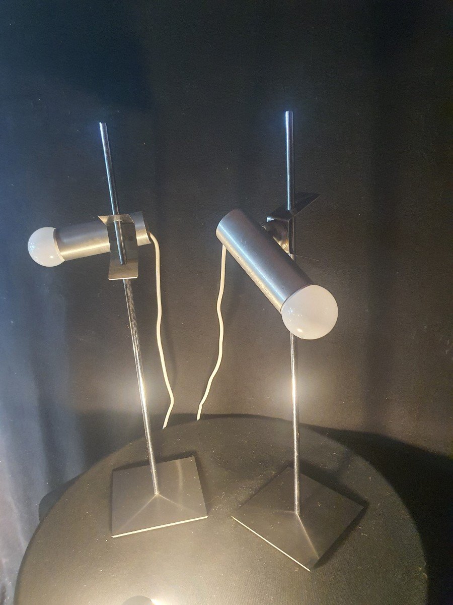 Pair Of Vintage Alain Richard Spirit Lamps.-photo-1