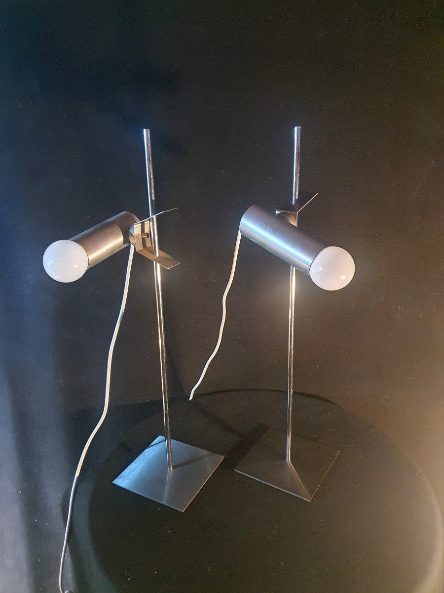 Pair Of Vintage Alain Richard Spirit Lamps.