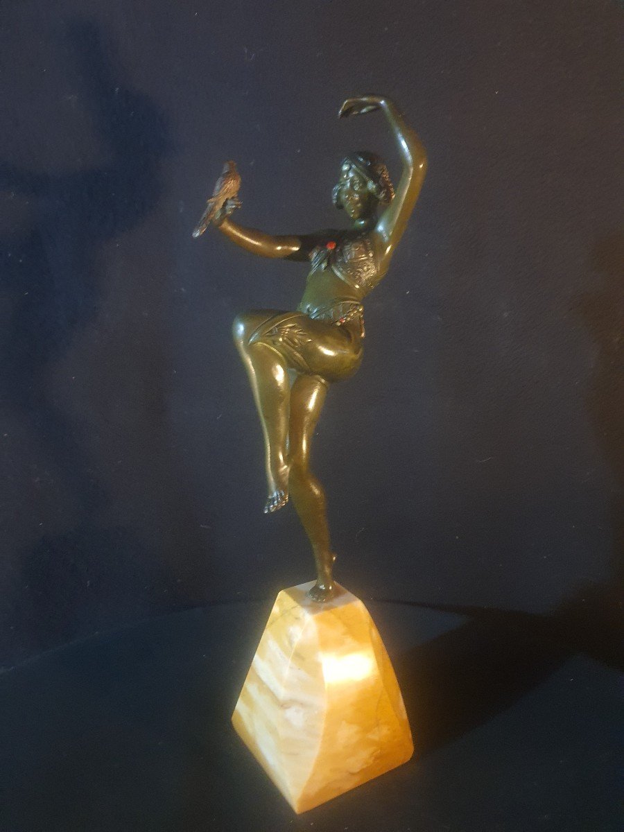 Art Deco Bronze Sculpture Dancer Samuel Lipchytz.-photo-3