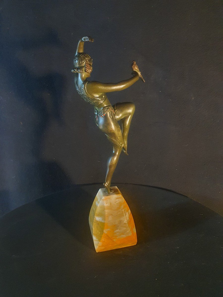 Art Deco Bronze Sculpture Dancer Samuel Lipchytz.-photo-3