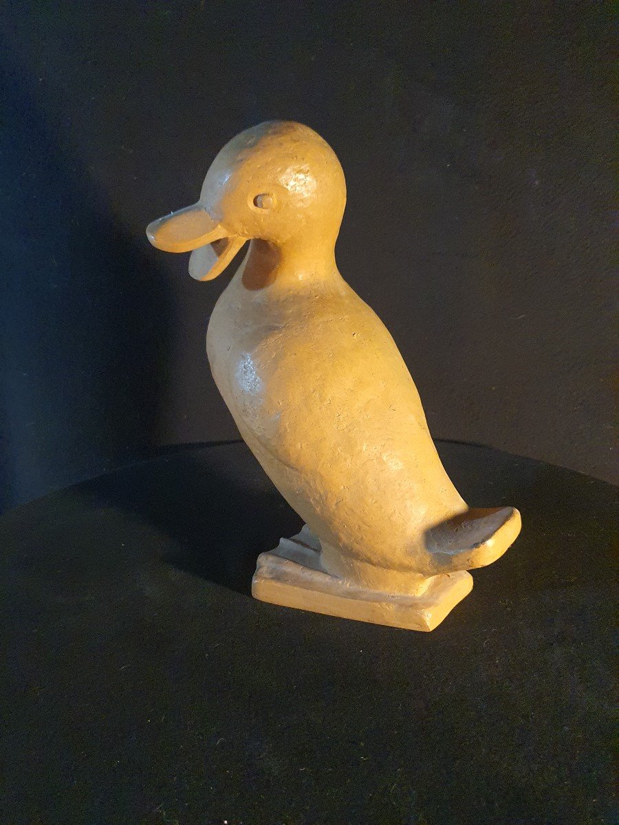 Art Deco Sculpture, Duck Amphora.-photo-3