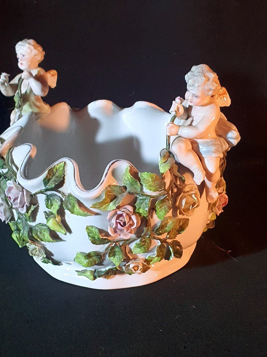 Coupe Porcelaine Meissen Aux Enfants. -photo-3