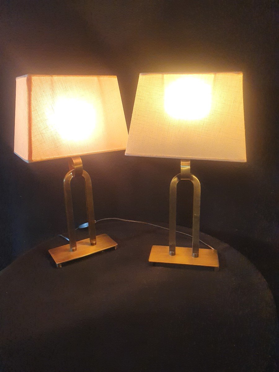 Paire De Lampes Vintage Fer à Cheval. -photo-1