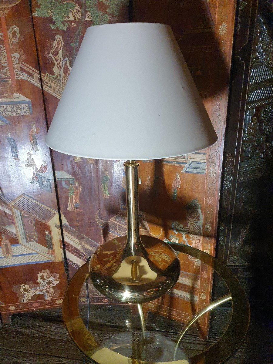 Vintage Valenti Gilt Bronze Lamp.-photo-4