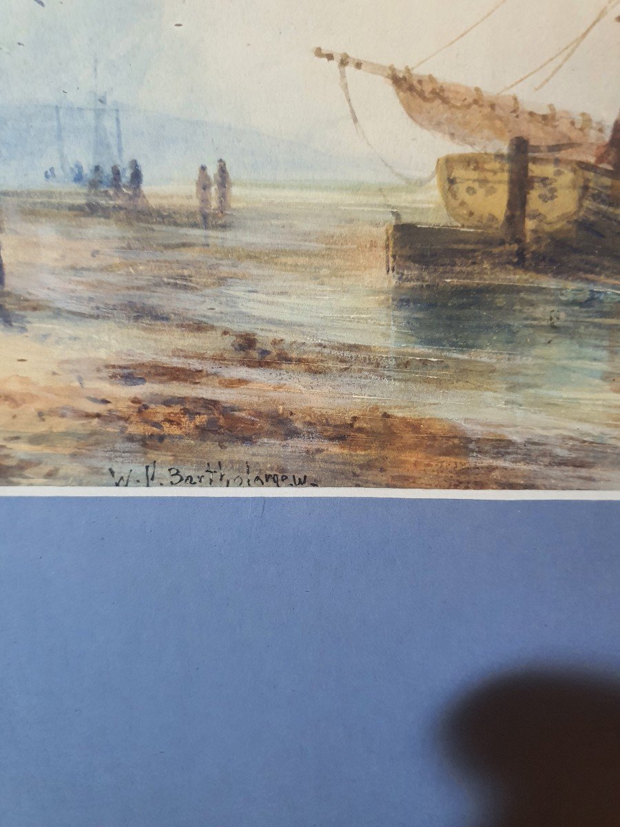 Tableau Marine Aquarelle, école Usa , Sir William Newton Bartholomew.-photo-4