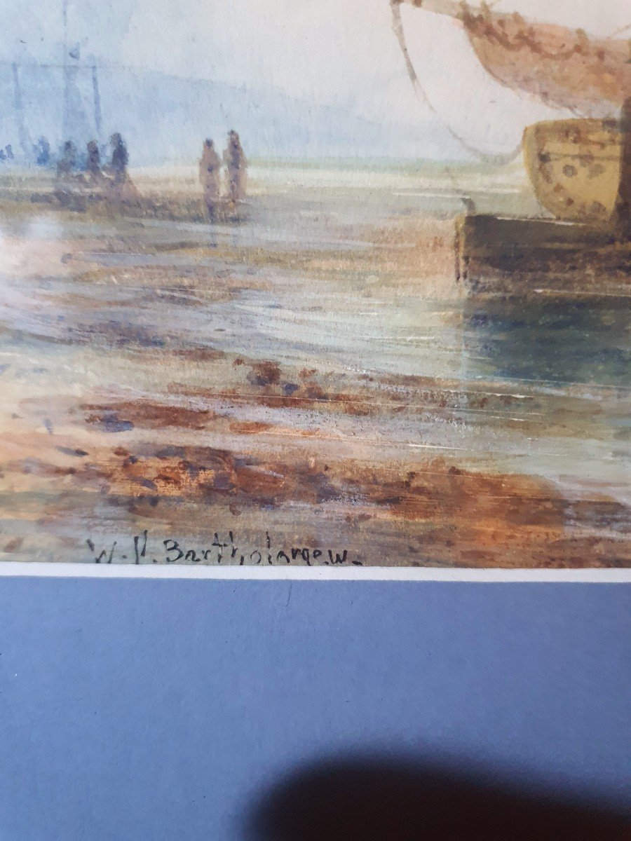 Tableau Marine Aquarelle, école Usa , Sir William Newton Bartholomew.-photo-1