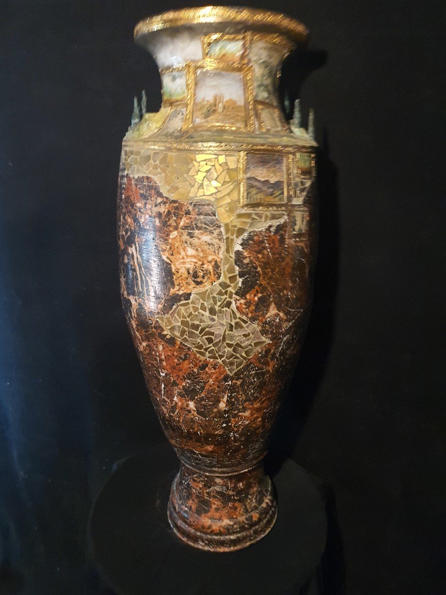 Grand Vase Céramique Alain Girel ,la Borne. -photo-2
