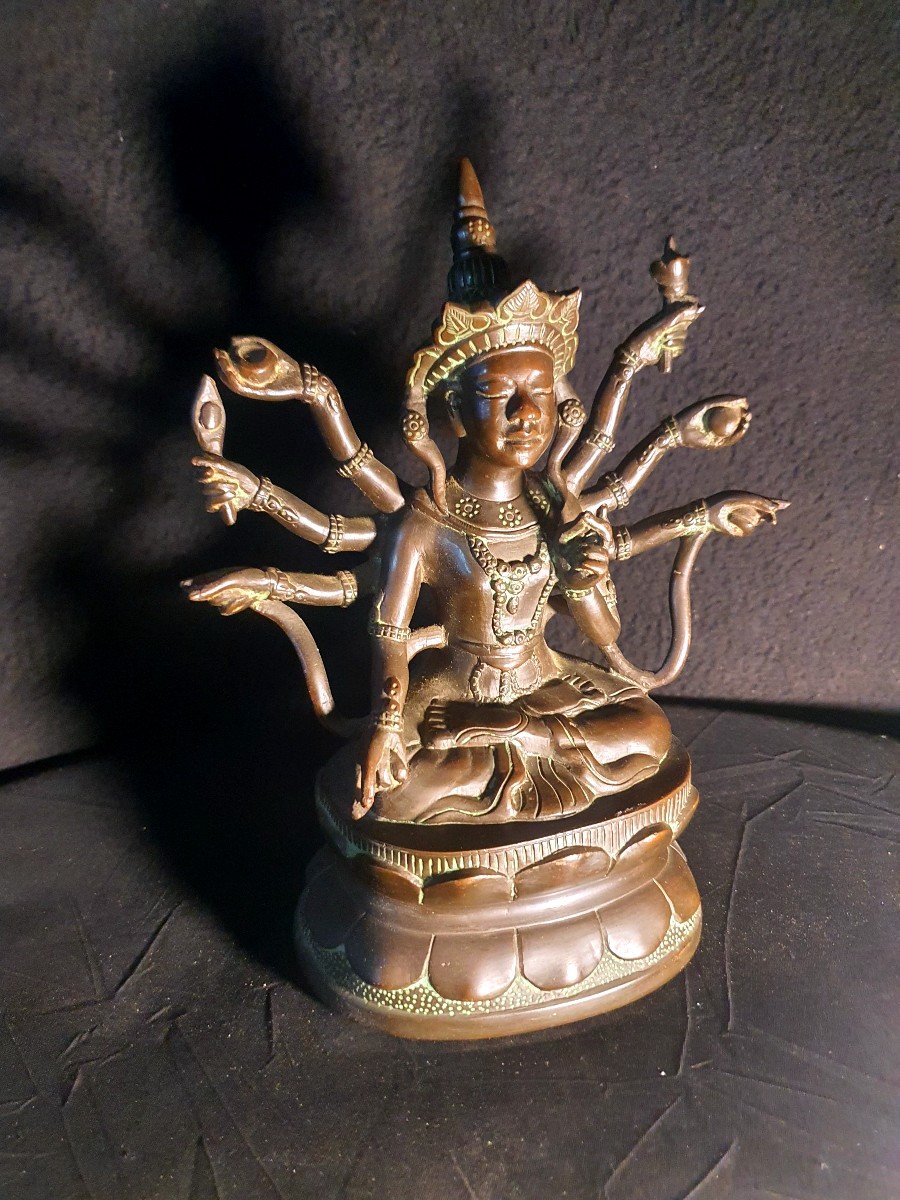 Bronze Buddha Sculpture China Tibet.-photo-2