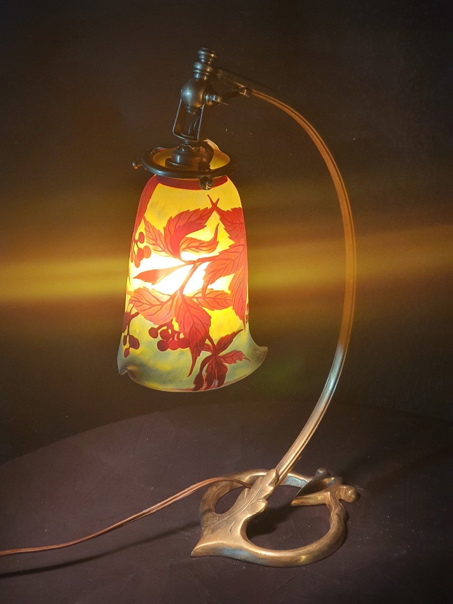 Art Nouveau Tulip Lamp Muller Lunéville. -photo-3