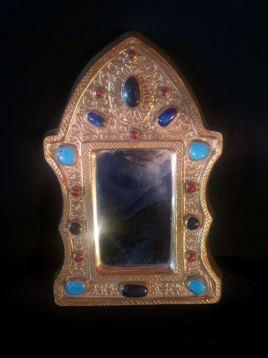 Miroir Doré Céramique François Lembo.