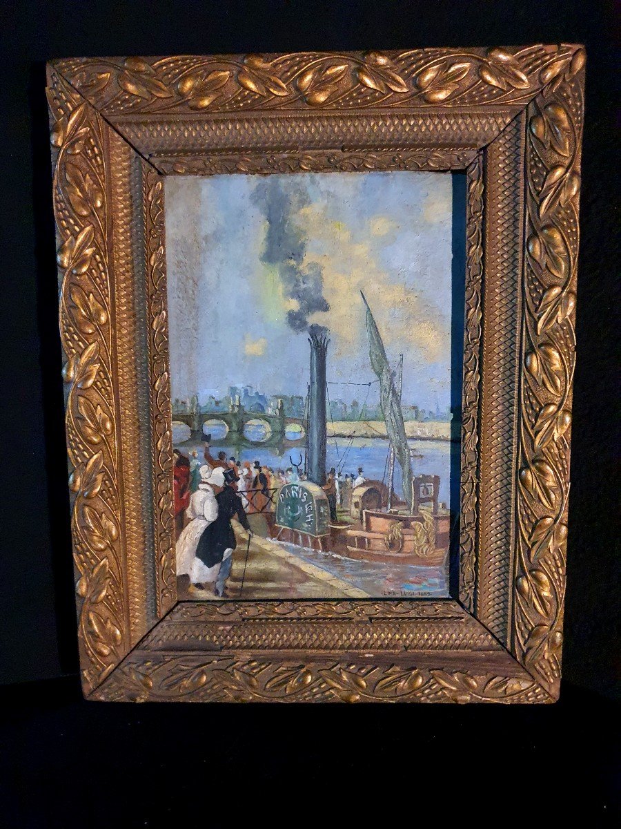 Tableau Vue Parisienne Luigi Loir. -photo-6