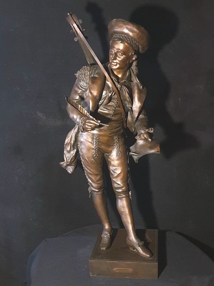 Bronze Sculpture, Figaro, 19th Century, Nicolas Lecorney. 