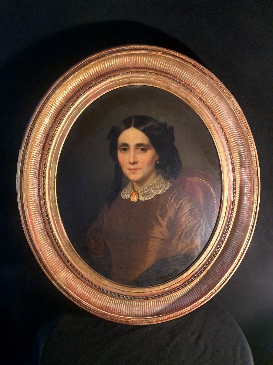 Tableau Portrait XIX Siècle, Jeune Femme Henry De Gray.