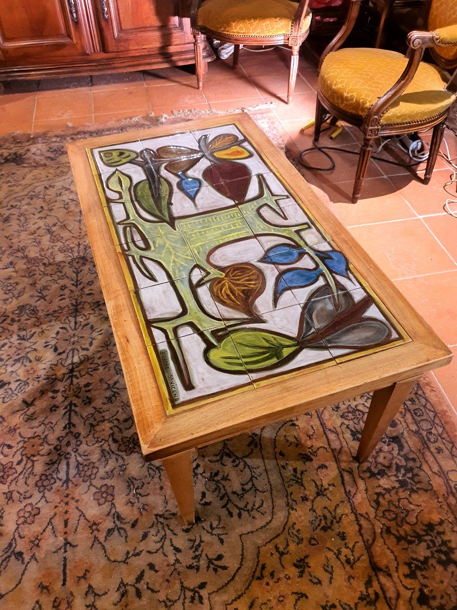 Vintage Ceramic Table Sant Vicens Jacqueline Bartre.-photo-2