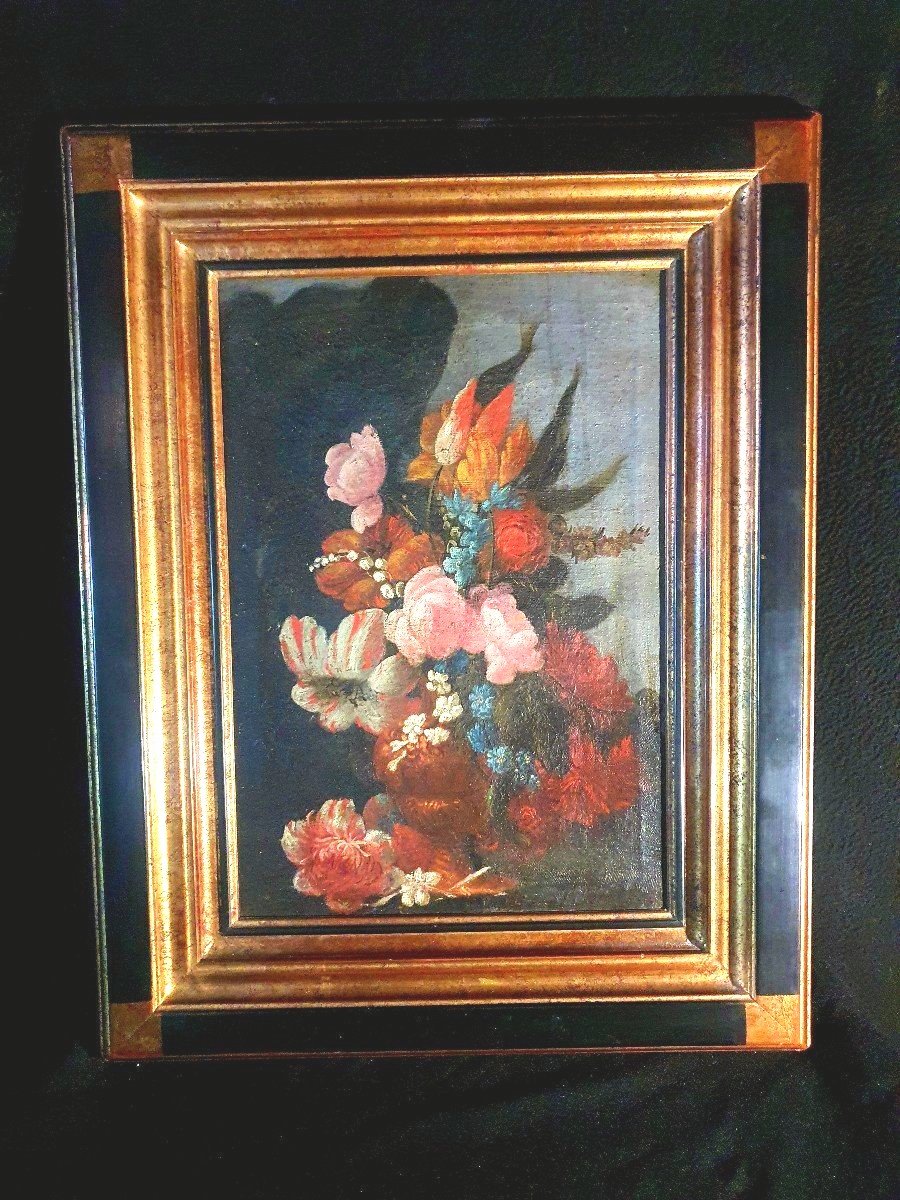 Tableau Fleurs XVIII Siècle, école Hollandaise. 