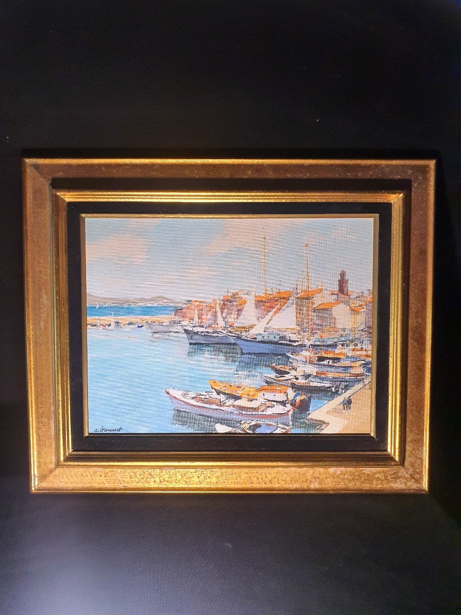 Saint Tropez Marine Painting, Claude Jousset.-photo-2