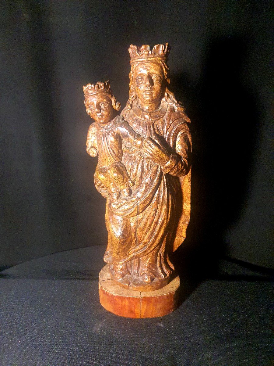 Virgin Sculpture Wood XVI, XVII, High Period. -photo-2