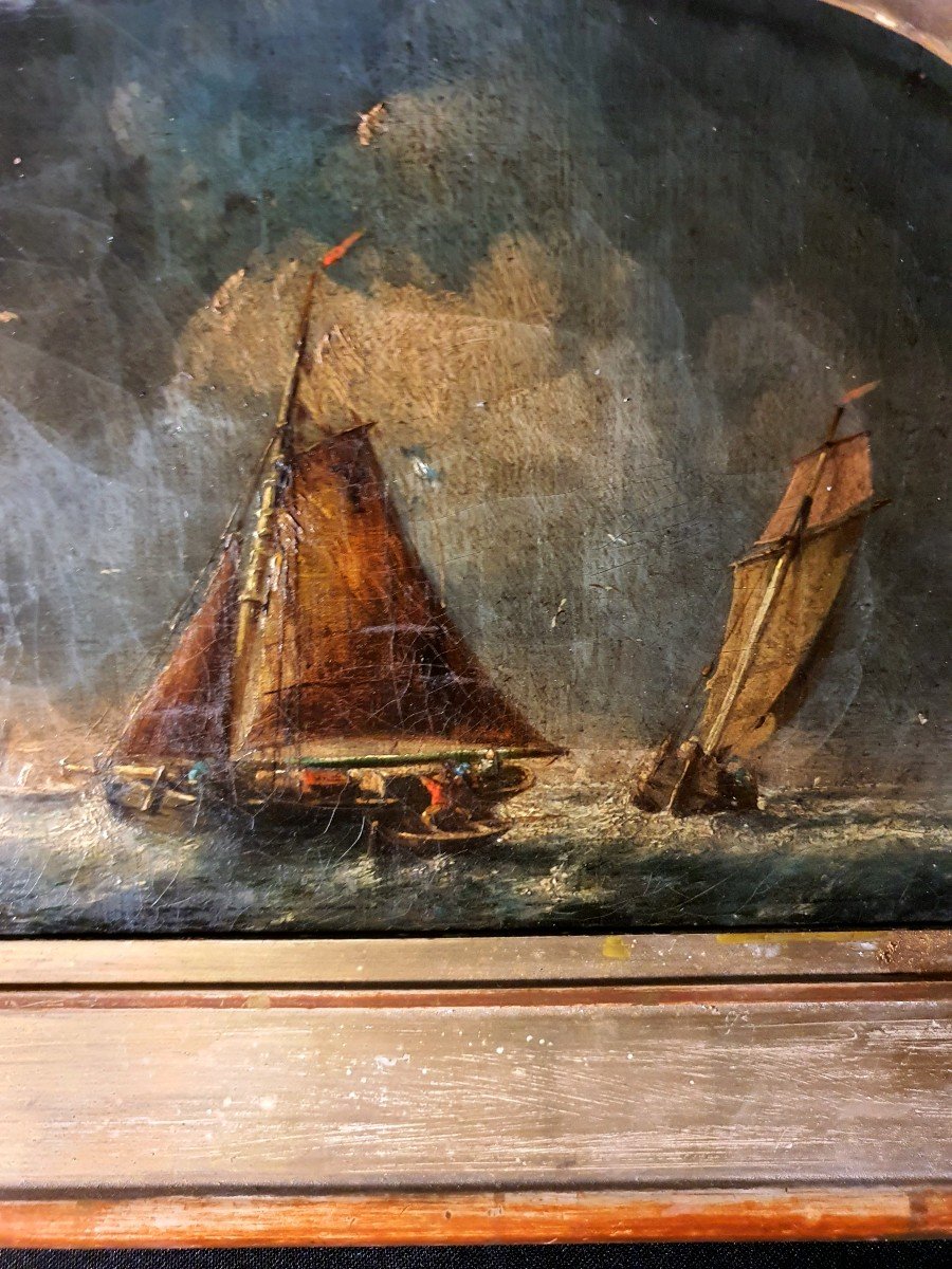 Marine Painting From The First Empire Period.-photo-3