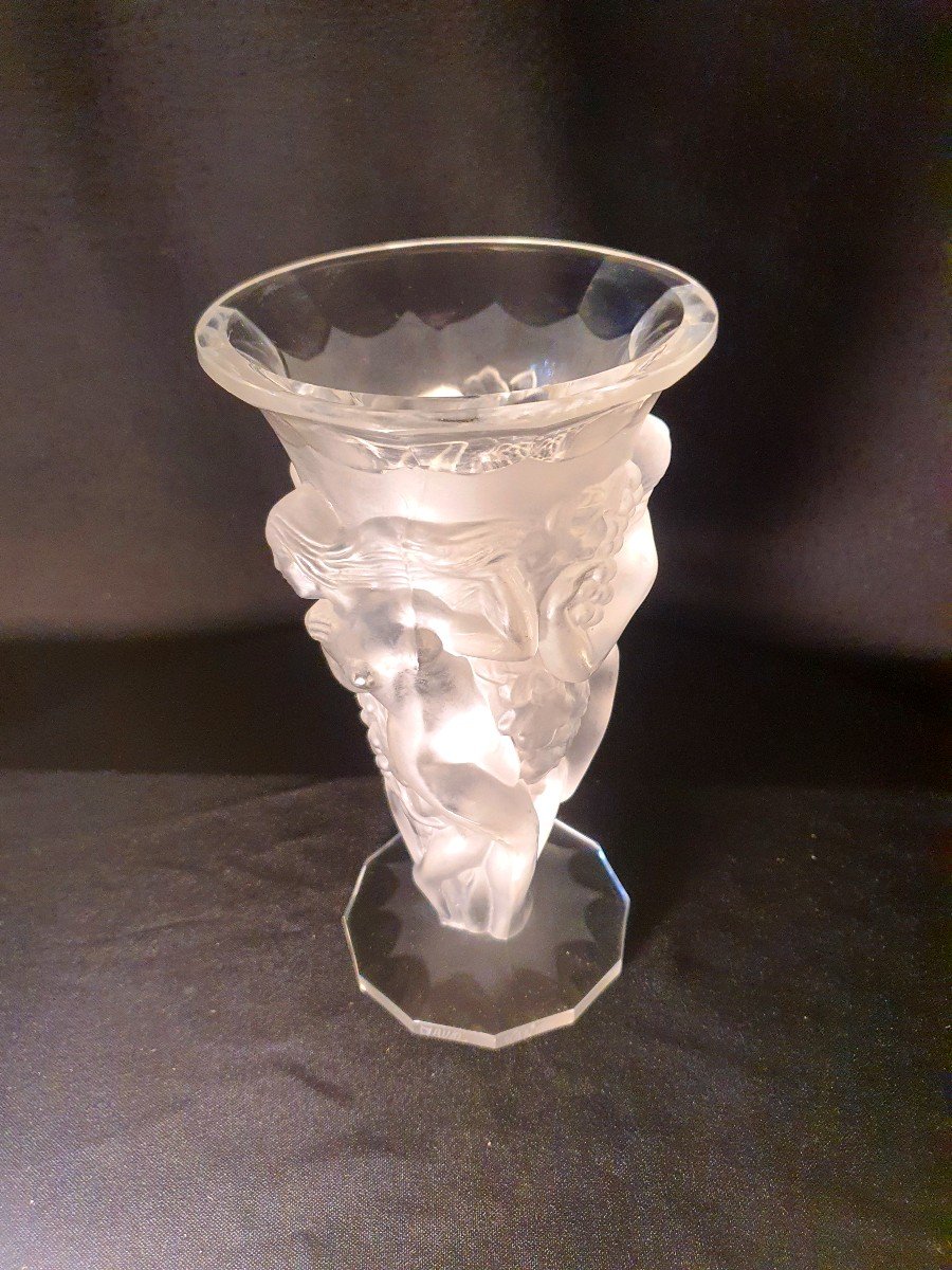 Art Deco Vase With Bachantes, Glass Paste, Daum.-photo-2